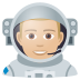 👨🏼‍🚀 man astronaut: medium-light skin tone display on JoyPixels